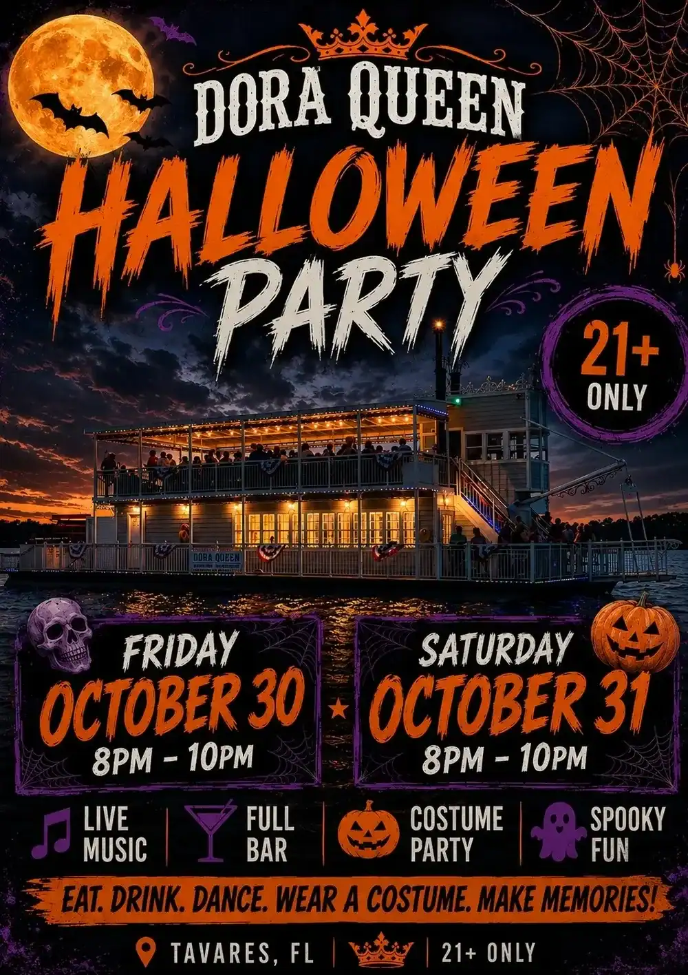 Dora Queen Halloween Party Cruise, Lake Dora