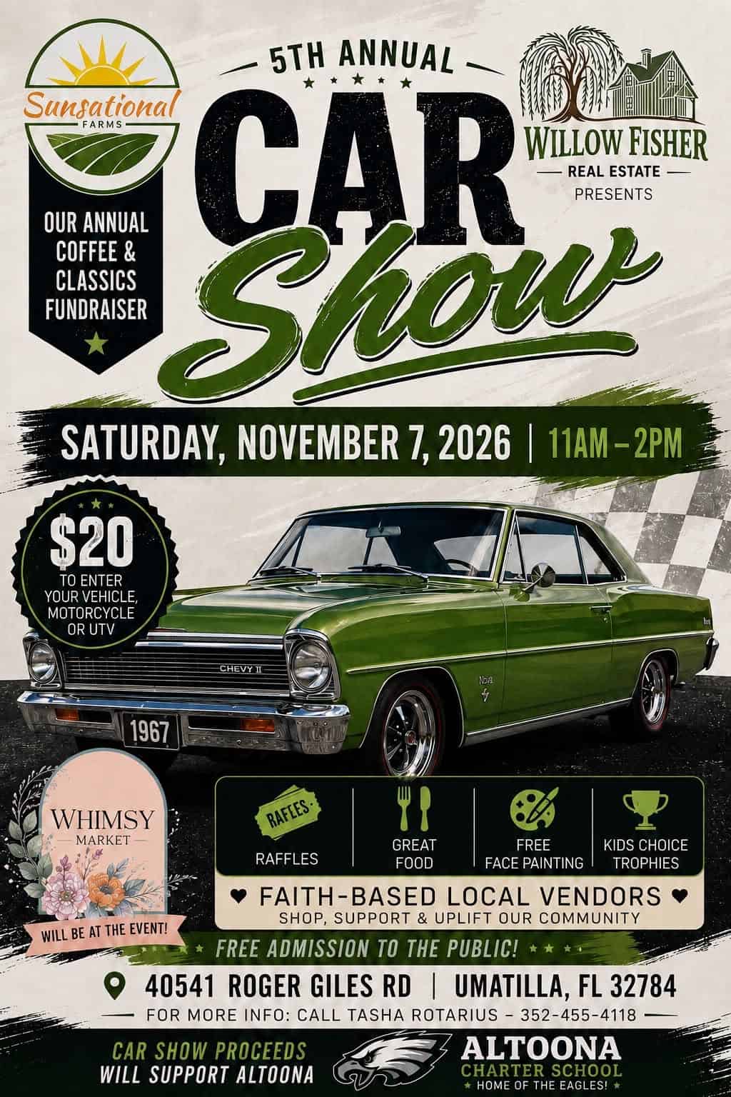 5th Annual Coffee & Classics Car Show, Sunsational Farms