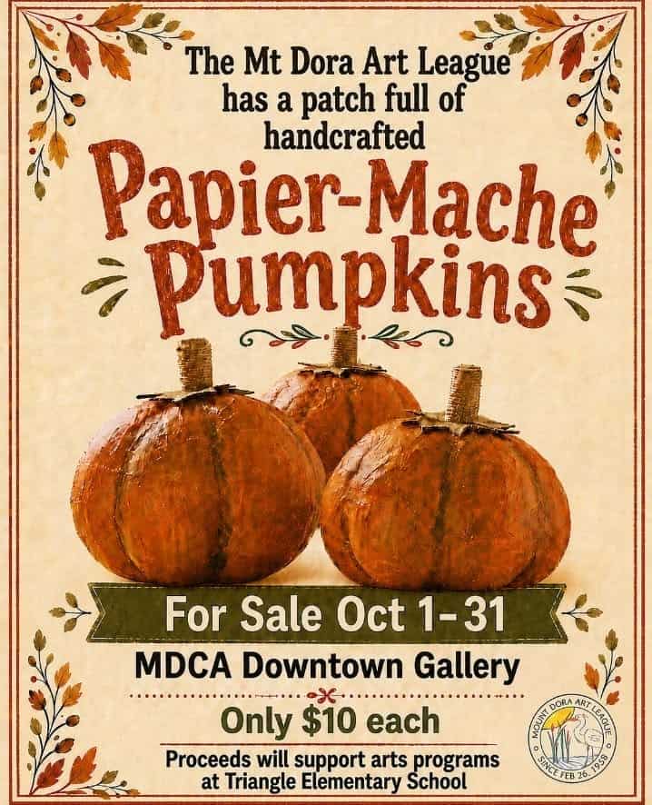 Mount Dora Art League Papier-Mache Pumpkins Fundraiser