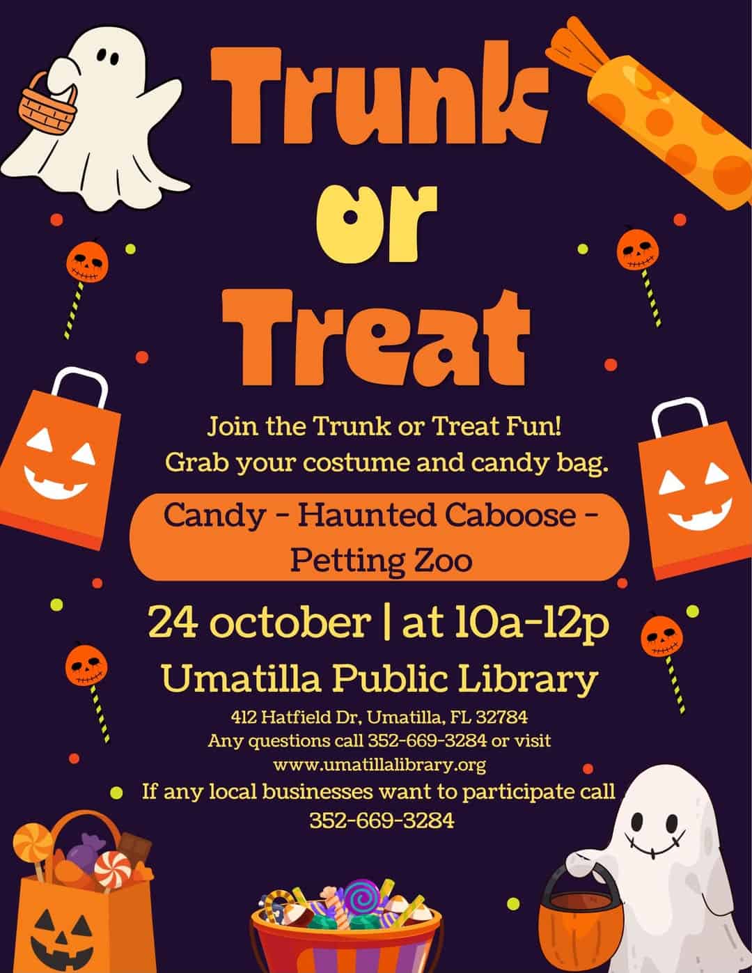 Trunk or Treat at the Umatilla Public Library